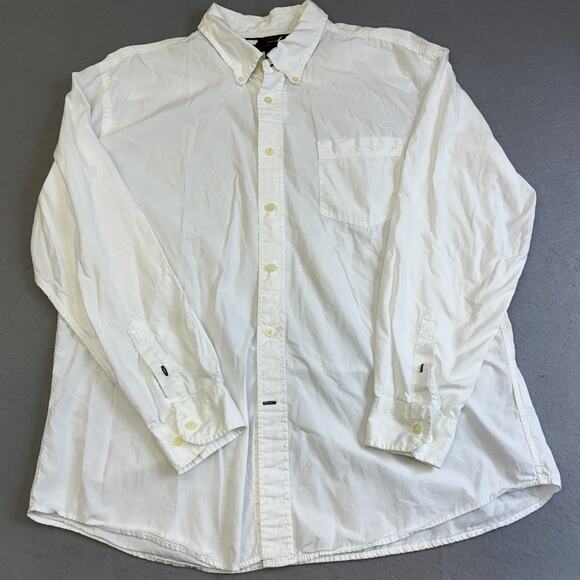 Vtg Tommy Hilfiger Button Down Shirt Mens XL White Preppy Minimalist Workwear - Picture 1 of 8